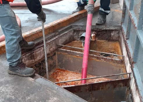 Limpieza de trampa de grasa